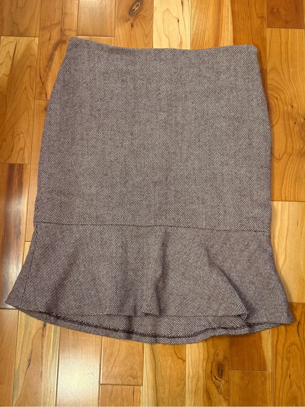 Banana Republic Brown Tweed Pencil Skirt with Peplum Hem